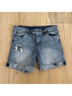 Kut from the Kloth Denim Jean Shorts Distressed And Cuffed Size 10